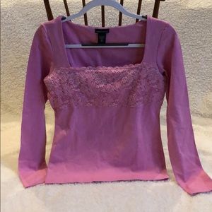 Long sleeve pink blouse